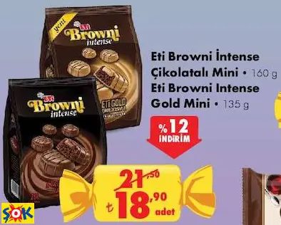 ETİ BROWNİ INTENSE ÇİKOLATALI MİNİ ETİ BROWNİ INTENSE ÇİKOLATALI MİNİ